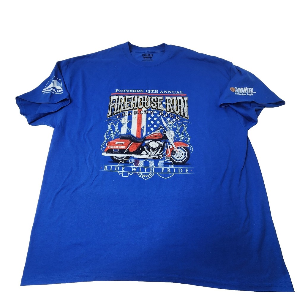 Comporium Pioneers 12th Annual 2019 Firehouse Run Charity Ride T Shirt 2xl Xxl